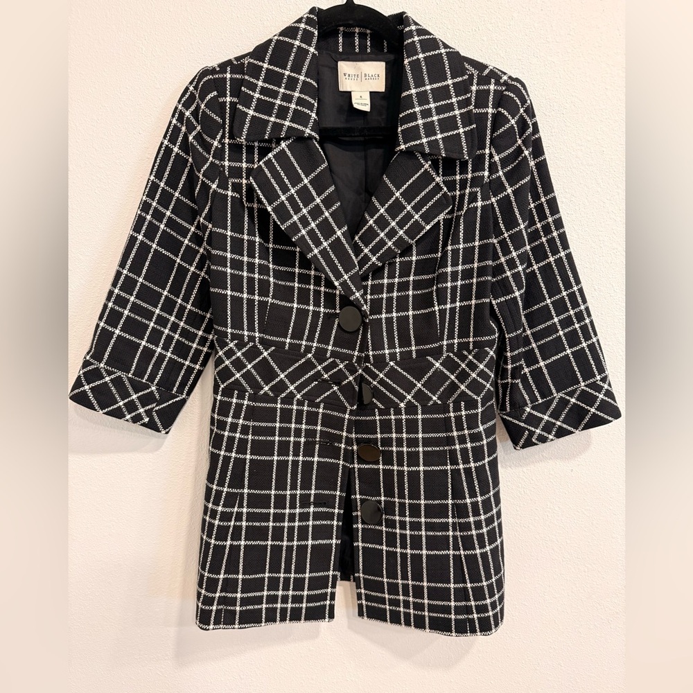White House Black Market Checkered Blazer